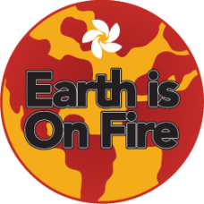 Pin Earth Is On Fire